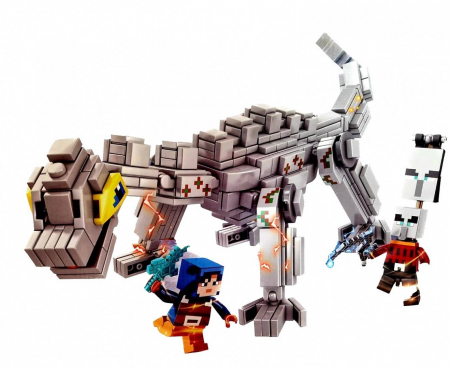 Constructie - Set de constructie, Colectia Dino World, dinozaur si 2 figurine, 364 piese, +6 ani