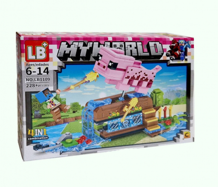 Constructie - set de constructie, Colectia Ferma Purcelusilor, 228piese, dificultate medie, + 6 ani