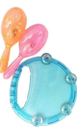 Bebe & Papusi & Accesorii - Set muzical din plastic, tamburina si 2 castaniete