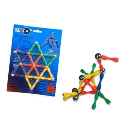 Constructie - Set de constructie 3D, magnetic, 37piese