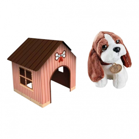 Jucarii Rol - Set veterinar pentru copii, catelus cu casuta si accesorii