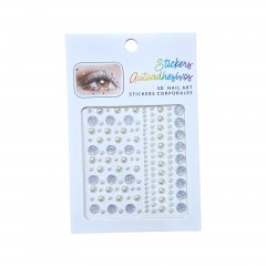 Diverse - sticker cristale si perle autoadezive, marimi diferite, 150 buc