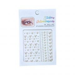 Diverse - sticker perle autoadezive, marimi diferite, inimi perlate, 150 buc