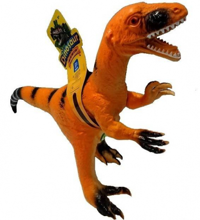 Animale - Velociraptor, dinozaur din plastic moale cu sunete specifice, 49 cm lungime, Jurassic World