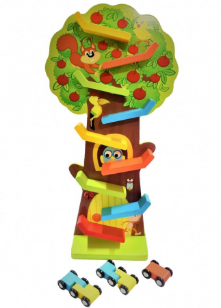 Jucarii Lemn - Veverita taximetru, circuit din lemn, squirrel taxiway