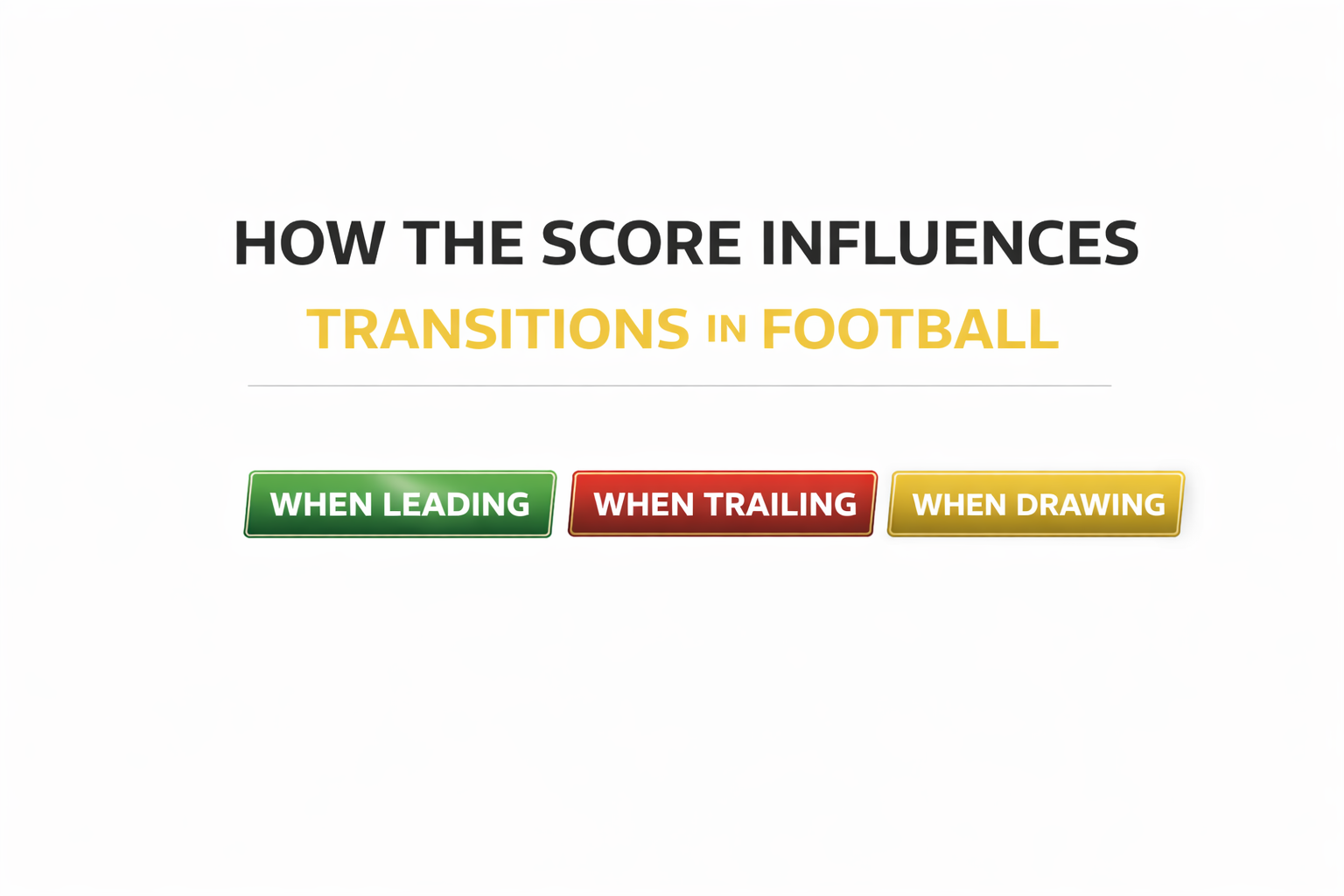 How the score Influences transitions in football