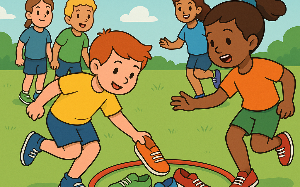 The game “The shoe relay”