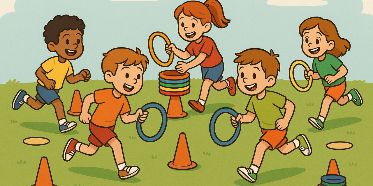 Game: “Transporting the hoops”