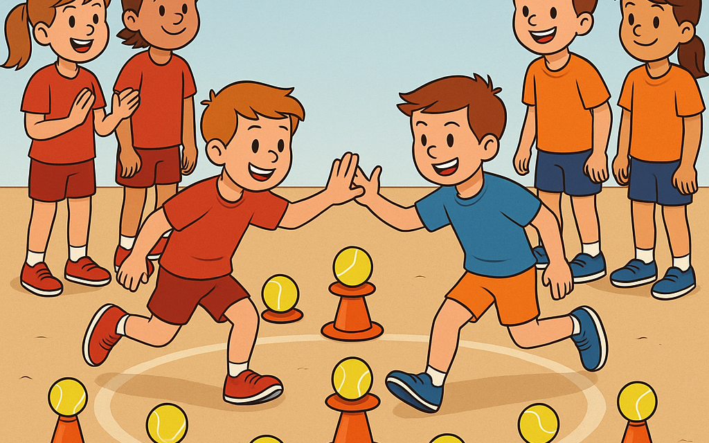 The tennis ball relay