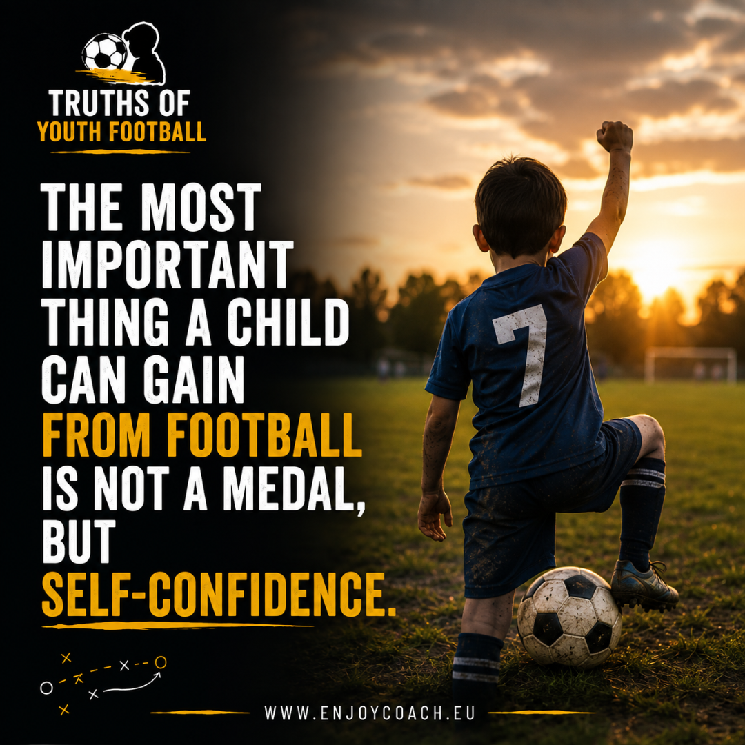 The most important thing a child can gain from football is not a medal, but self-confidence