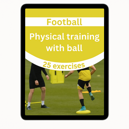 Football fitness training - Football physical training with ball - 25 exercises