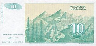 Iugoslavia 10 Dinari 1994, UNC- [2]