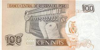 Peru 100 Intis 1987, Ramón Castilla, necirculata [2]