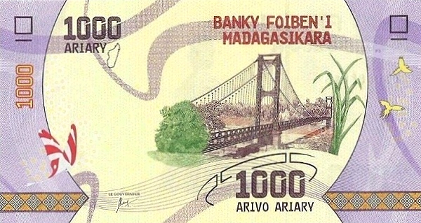 Madagascar, 1000 Ariary 2017, necirculata [2]