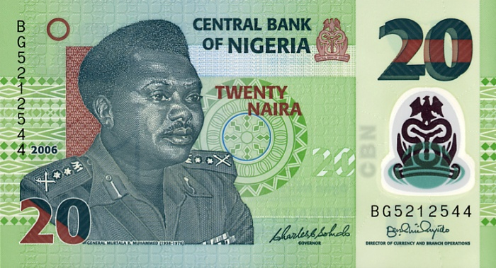Nigeria 20 Naira 2011-2024, polimer, necirculata [2]