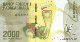 MADAGASCAR 2000 ariary 2017, necirculata [1]