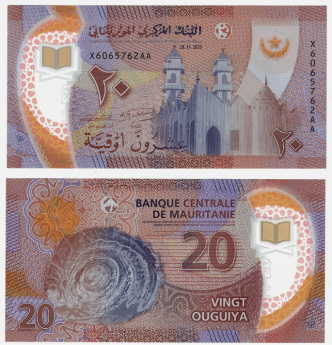 Mauritania 20 Ouguiya 2021, polimer, necirculata [1]