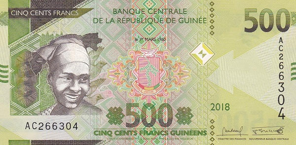 Guineea 500 Franci 2006-2022, necirculata [2]