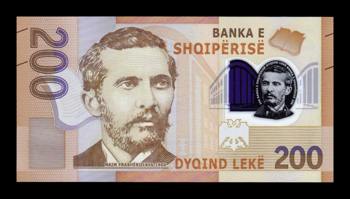 Albania 200 Leke 2017, Naim Frashëri, polimer, necirculata [1]
