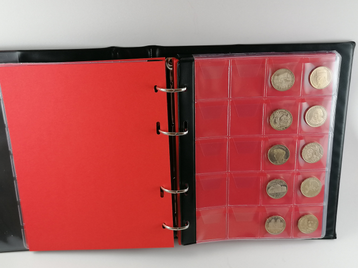 Album tip clasor cu 200 spatii stocare monede, include 10 folii [2]