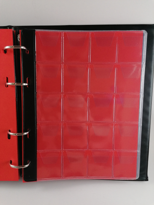 Album tip clasor cu 200 spatii stocare monede, include 10 folii [4]