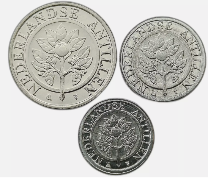 Antilele Olandeze set 3 monede 2016: 1,5,25 Centi, UNC [2]