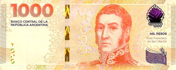 Argentina, 1000 Pesos 2023, sufix A, necirculata [2]