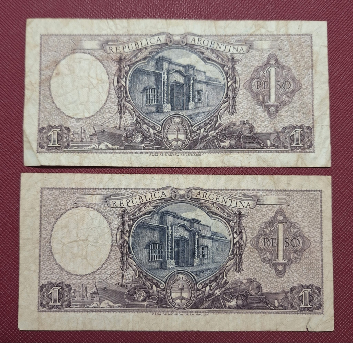 Argentina 2 x 1 Peso 1952, circulate [2]