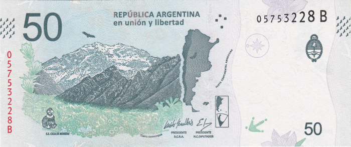 Argentina 50 Pesos 2020, Condorul Andin, necirculata [2]
