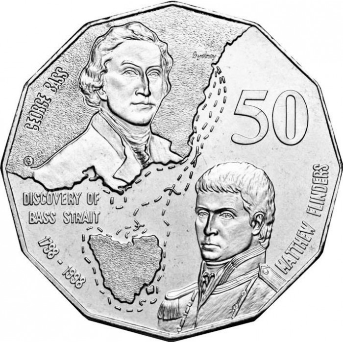 Australia 50 centi, 1998 -  200 ani de la Călătoria lui Bass și Flinders, UNC [2]