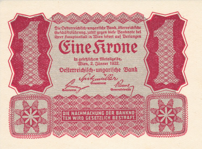 Austria 1 coroana 1922, necirculata [1]