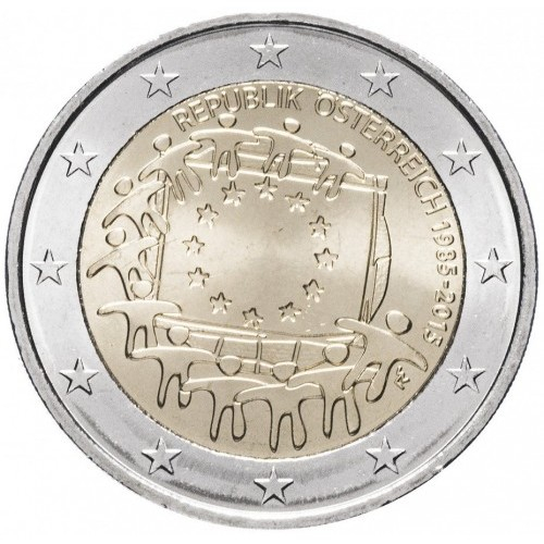 Austria 2 euro 2015, a 30-a aniversare a drapelului Europei, UNC [1]