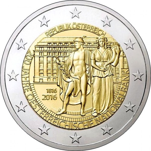 Austria 2 euro 2016 -  200 de ani de la înființarea Băncii Naționale, UNC [1]