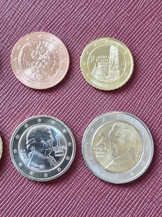 Austria, set 8 monede 2024: 1,2,5,10,20,50 centi, 1,2 Euro, UNC [3]