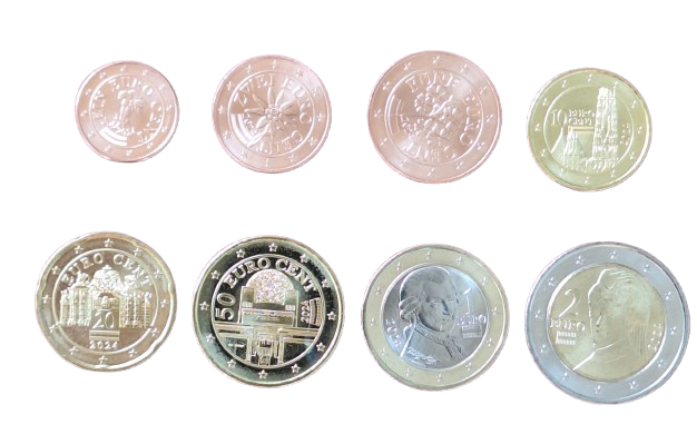 Austria, set 8 monede 2024: 1,2,5,10,20,50 centi, 1,2 Euro, UNC [1]
