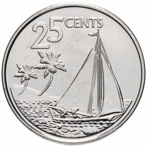 Bahamas 25 centi 2015, barca cu panza, necirculata [1]