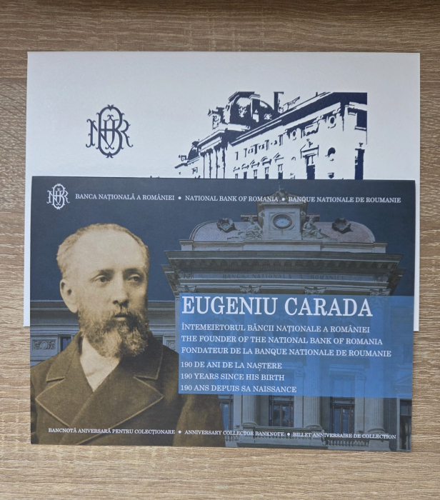 Bancnota Romania, 100 lei 2026, polimer, 190 ani de la nasterea lui Eugeniu Carada [2]