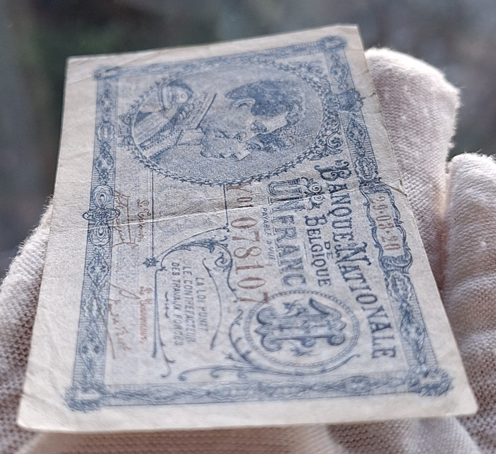 Belgia 1 franc 1919, circulata [3]
