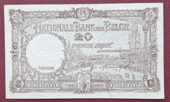 Belgia 20 Franci 1945, circulata, stare buna [2]