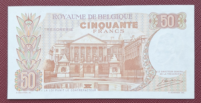 Belgia 50 Franci 1966, aproape necirculata [6]