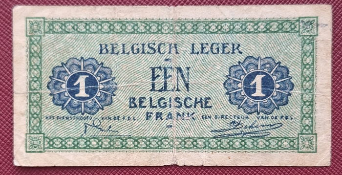 Belgia, Armata Belgiana, 1 franc 1946, circulata [2]