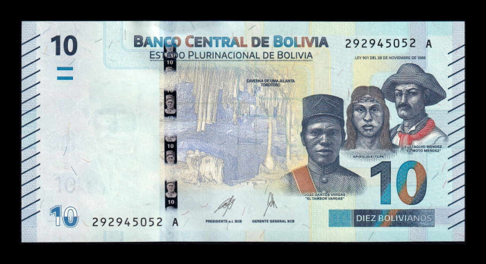 Bolivia, 10 Bolivianos 2024, necirculata [2]