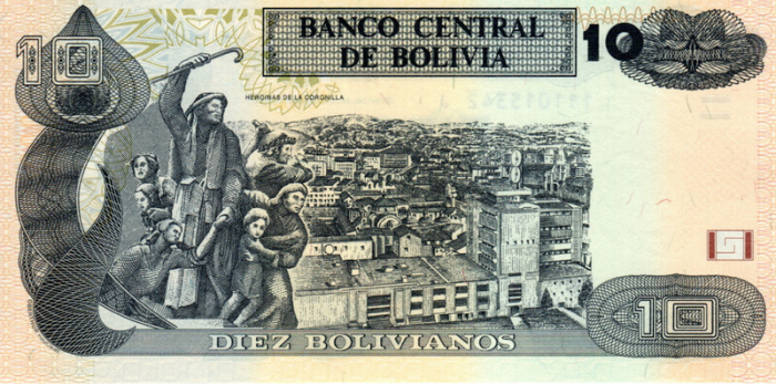 BOLIVIA 10 Bolivianos 2015, necirculata [2]
