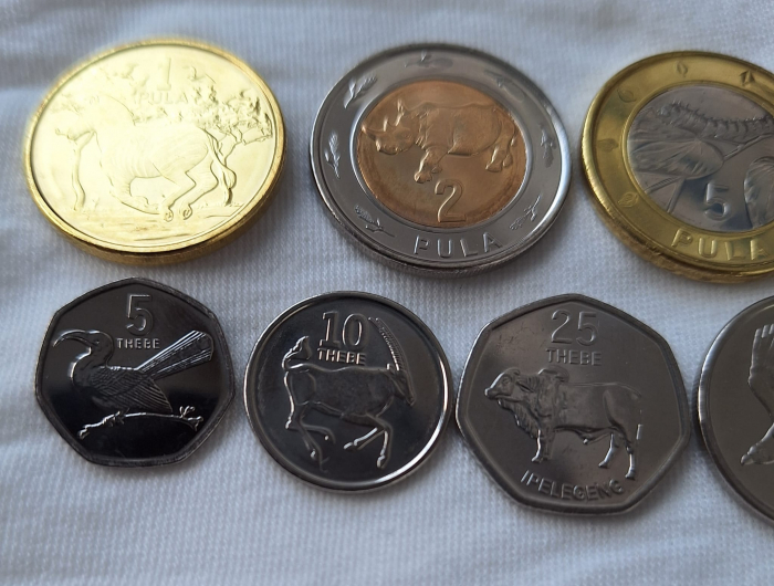 BOTSWANA,  5, 10,25,50 Thebe-1,2, 5 Pula 2013-2016, set 7 monede necirculate [4]