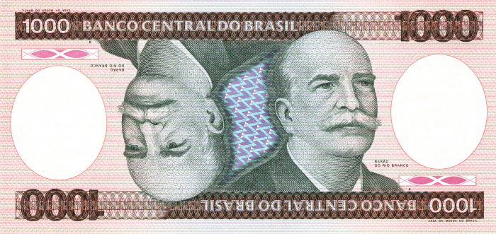 Brazilia 1000 Cruzeiros 1981-1986, necirculata [2]