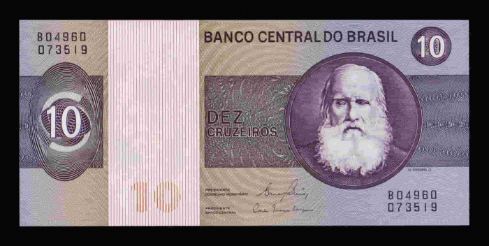 Brazilia 10 Cruzeiros D. Pedro II 1980, necirculata [1]