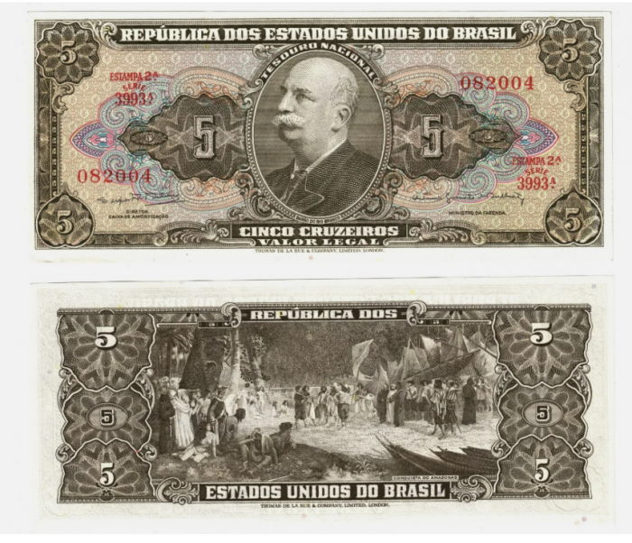 BRAZILIA 5 cruzeiros 1964, necirculata [1]