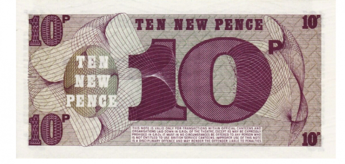 BRITISH ARMED FORCES 10 new pence, necirculata [2]