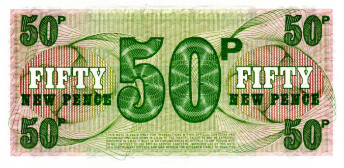 British Armed Forces 50 New Pence 1972, necirculata [2]