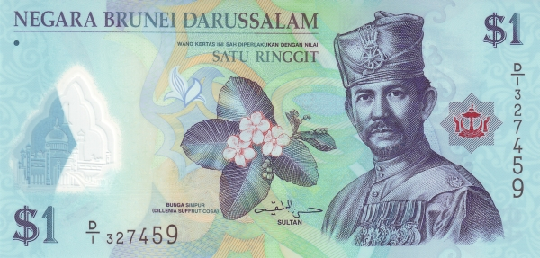 BRUNEI 1 Dolar 2019, polimer, necirculata [2]